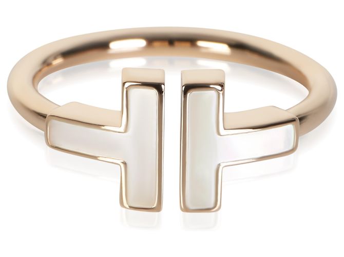 Anello Tiffany T Wire in oro rosa e madreperla Tiffany & Co.