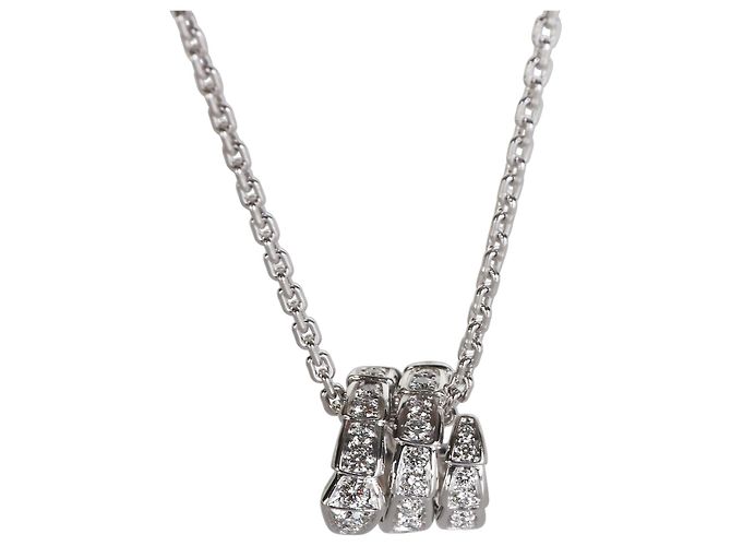 Bulgari Colar Serpenti Viper BVLGARI em ouro branco e diamantes