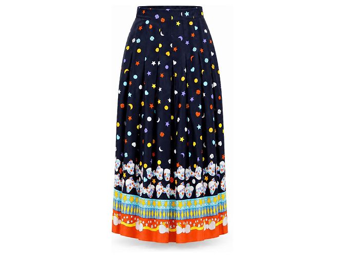 Gonna midi in seta Gucci Pre-Fall 2016 Alessandro Michele Look 5