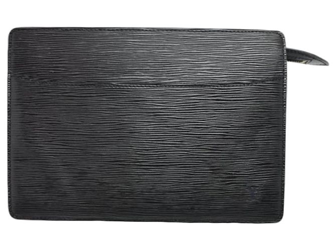 Louis Vuitton Epi Leather Clutch Bag Black