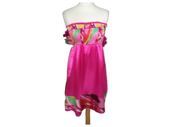 Autre Marque Amour de Pin-up Vestido Bustier Estampado Rosa