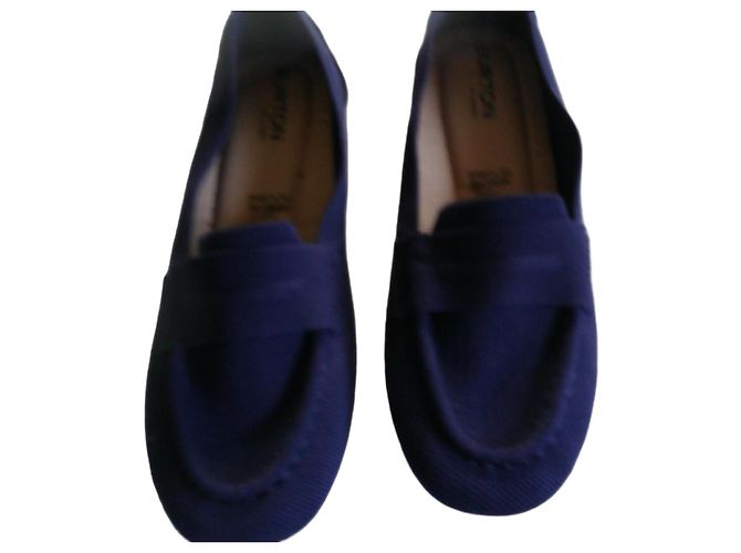 Autre Marque Mocassini Burton in Tessuto Blu Navy