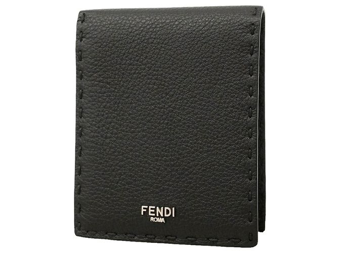 Fendi Black Leather Bi-fold Wallet