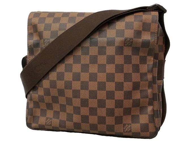 Borsa a tracolla Louis Vuitton Damier Naviglio N45255 Ebene da uomo