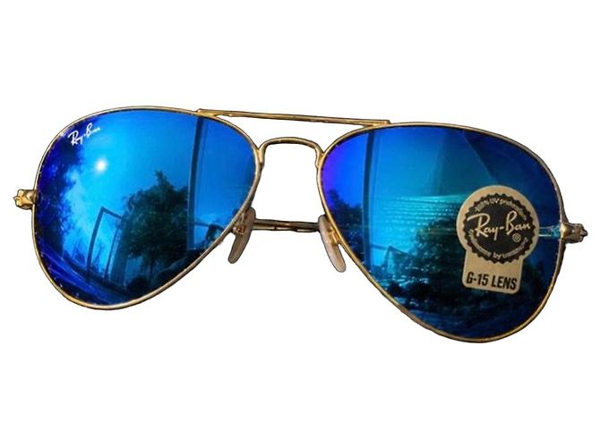 Ray-Ban Aviator Gafas de Sol Azules Espejo