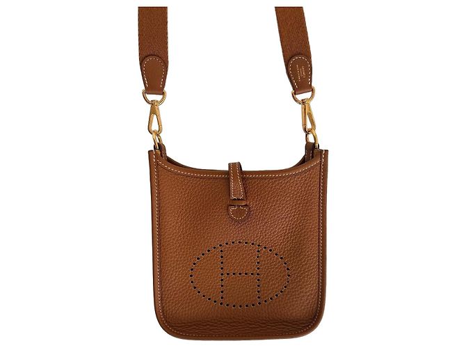 Hermès Evelyn Mini borsa a tracolla in pelle marrone
