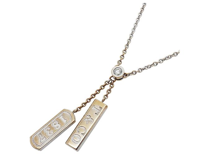 Autre Marque Tiffany & Co. 1837 Double Bar Halskette