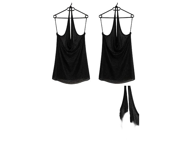 Zara Black sequin top