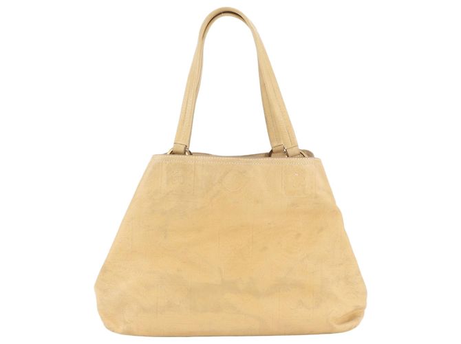 Prada Triangle Logo Leather Tote Bag