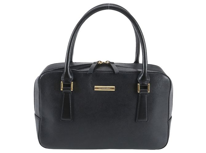 Burberry Nova Check Leather Handbag