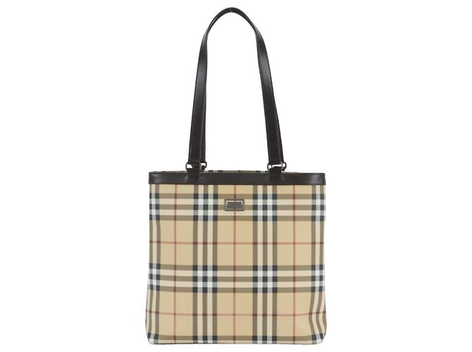 Saco Tote em couro Burberry Nova Check