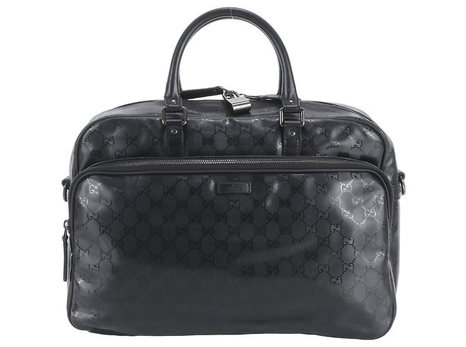 Mallette en cuir imprimé GG Gucci