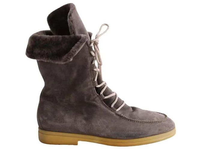 Loro Piana Grey Deerskin Boots Size 44