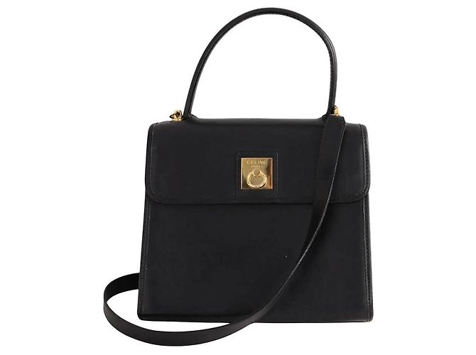 Céline Black Leather Handbag