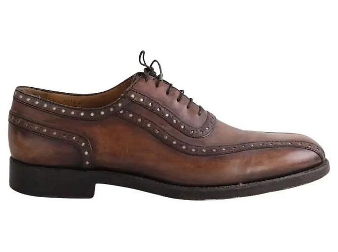 Chaussures à lacets Berluti en cuir marron
