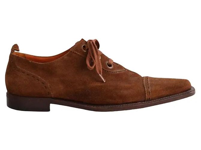 Chaussures à lacets Etro en daim marron
