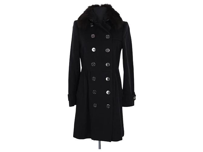 Burberry Wollmantel Schwarz
