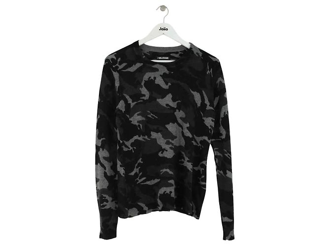 Zadig & Voltaire Schwarzer Kaschmirpullover Herren S