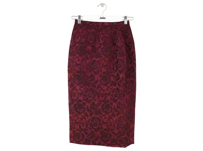 Saia de algodão bordô Dolce & Gabbana