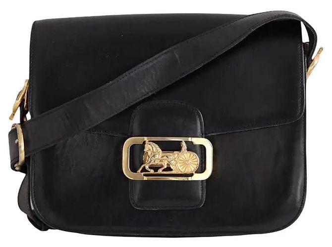 Céline Triomphe Vintage shoulder bag black