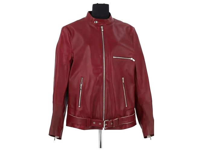 Autre Marque Alice Balas Leather Jacket Burgundy