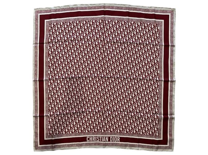 Oblique Foulard Dior Diortwin bordeaux blu