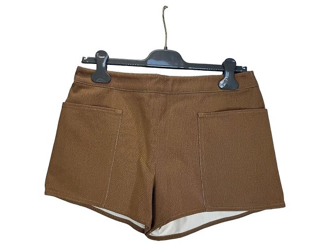 Max Mara Pantalones cortos de algodón marrones