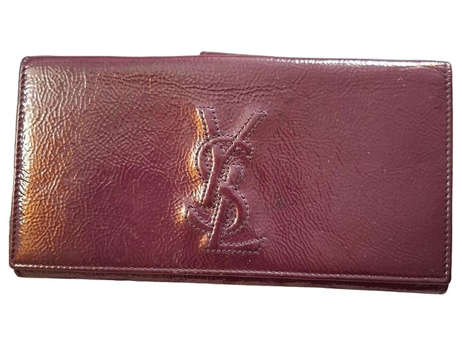 Yves Saint Laurent YSL Monogram Lackleder Geldbörse