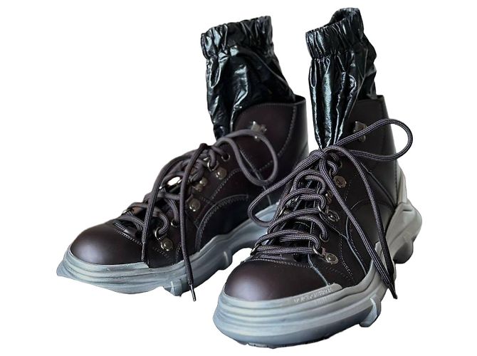 Dolce & Gabbana Galileo High-Top Boots Black Silver