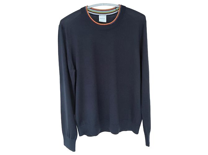 Pull Paul Smith en laine mérinos marine