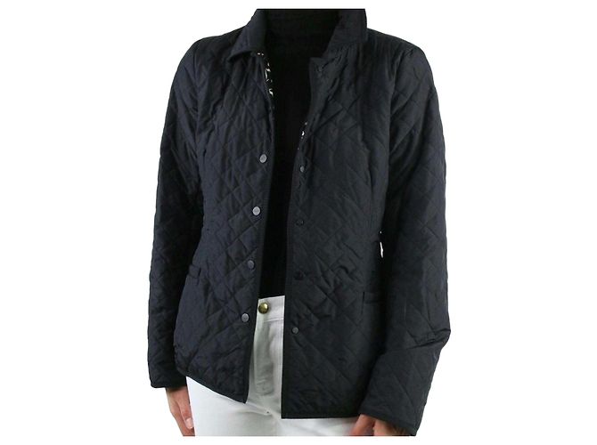 Salvatore Ferragamo gesteppte Jacke aus Nylon in Schwarz