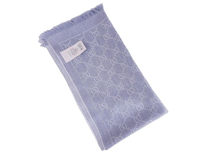 Cachecol Gucci GG Supreme em lã cinza