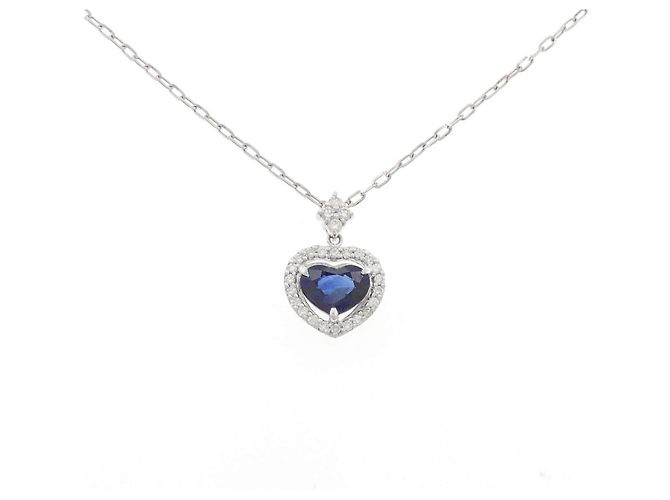Autre Marque Collana in platino, zaffiro e diamante