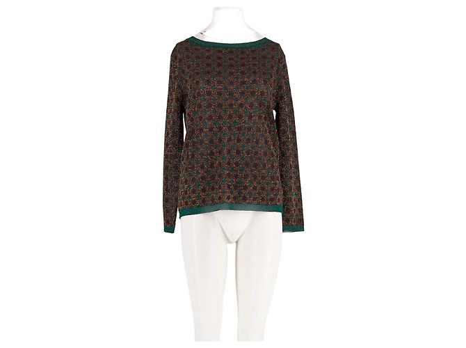 Autre Marque SIYU Pullover mit geometrischem Muster Braun
