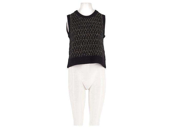 Autre Marque Camisola sem mangas de lã preta ME + EM