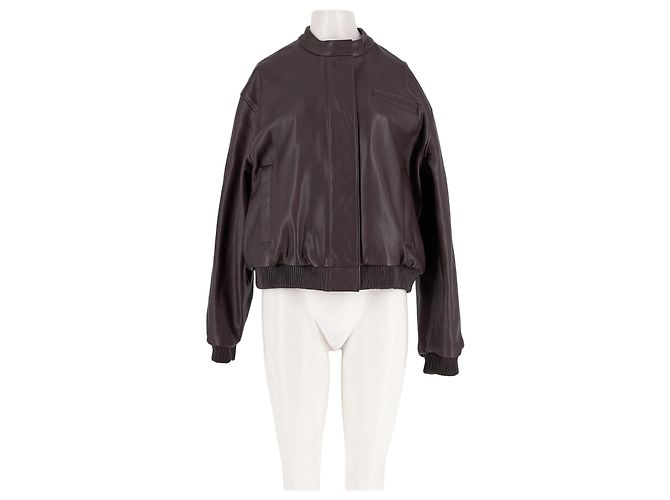 Loulou de Saison Braune Leder Bomberjacke