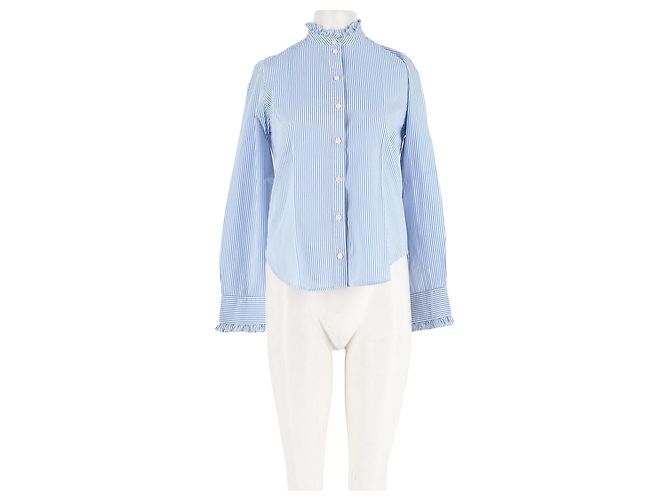 Autre Marque Camisa de algodón azul