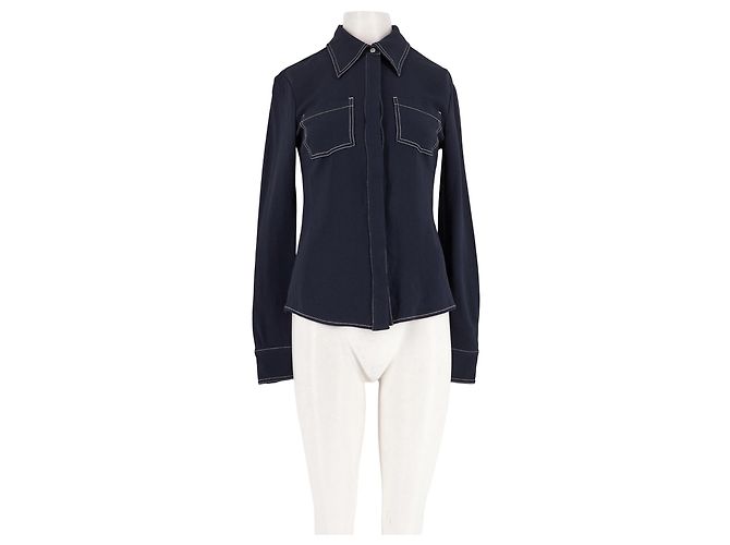 Reiss Gerade Hemd marineblau
