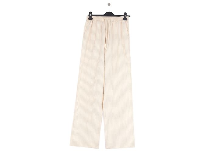 Loulou de Saison Pantalones de algodón blanco