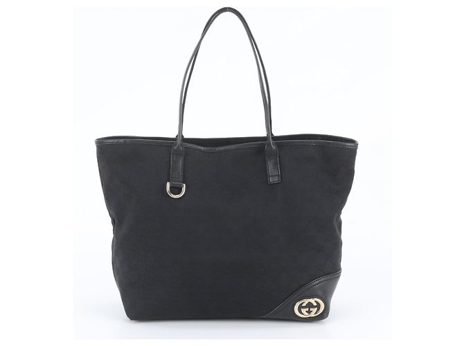 Gucci GG Canvas New Brit Ledertote