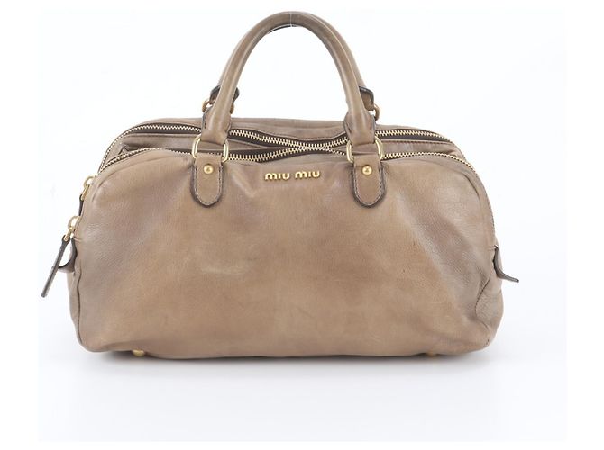 Miu Miu Leather Handbag - Mini Boston Bag
