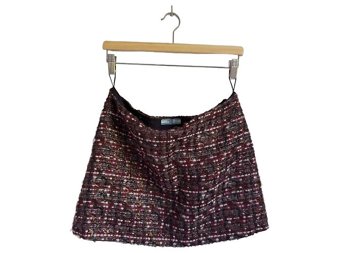 Mini saia de tweed Prada