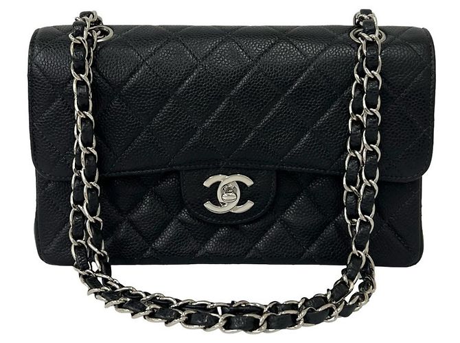 Bolsa de Ombro Chanel Matelassé Coco Mark Double Flap