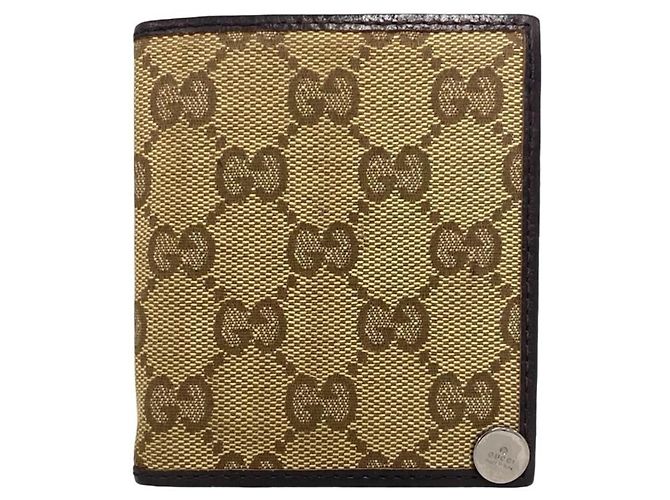 GUCCI GG Canvas Leder Bi-fold Kartenetui