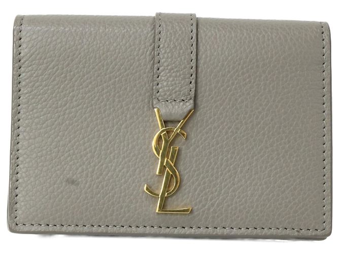 Autre Marque Saint Laurent Kartenetui aus grauem Leder