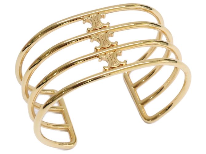 Céline Bracciale Rigido CELINE Triomphe Cage C2 Colore Oro da Donna