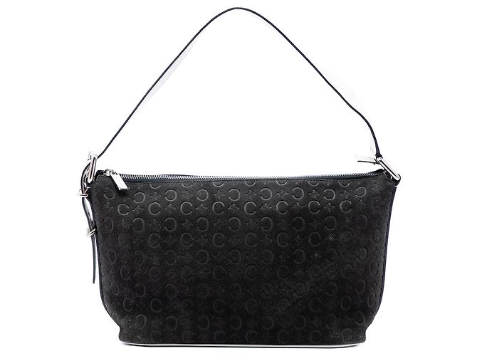 Céline Borsa a tracolla Celine Black C Macadam in camoscio