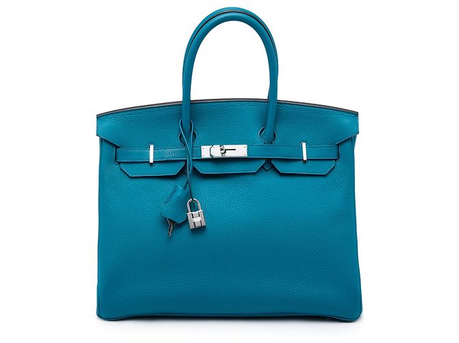 Hermès Blue Clemence Birkin Retourne 35