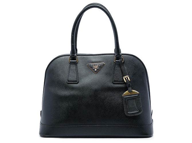Bolso Prada Medium Saffiano Vernice Open Promenade Negro