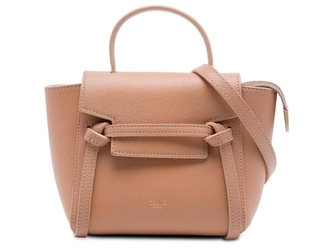 Belt Bag Céline Bolsa de cintura Celine em couro de bezerro grão Pico castanho